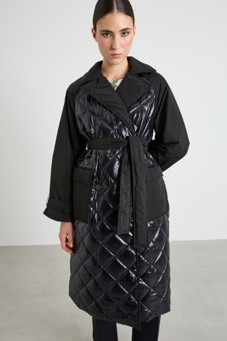 Imbottito lungo con cintura