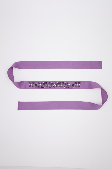 Rhinestone grosgrain belt Intrend