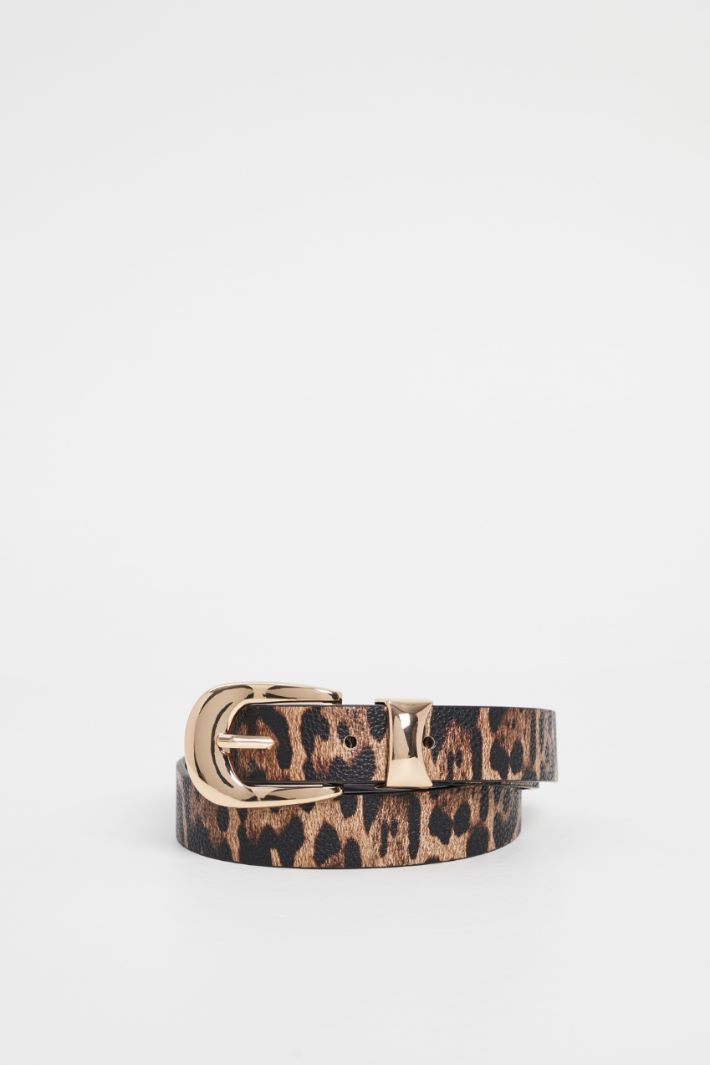Animal print faux leather belt Intrend
