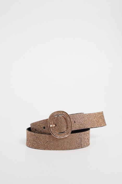 Belt with micro rhinestones Intrend
