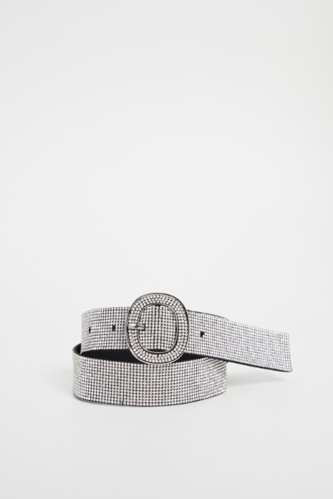 Belt with micro rhinestones Intrend