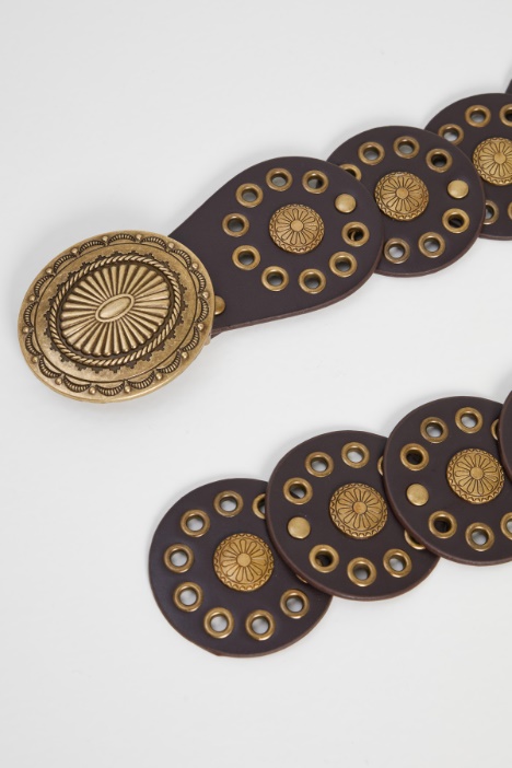 Cintura in similpelle e metallo