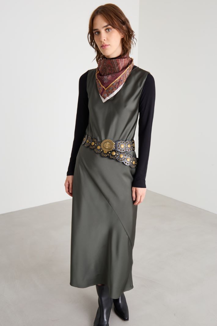 Faux leather and metal belt Intrend - 3