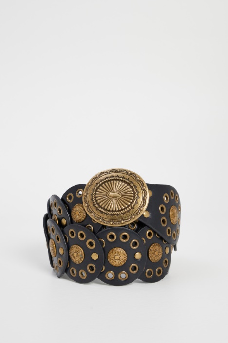 Faux leather and metal belt Intrend