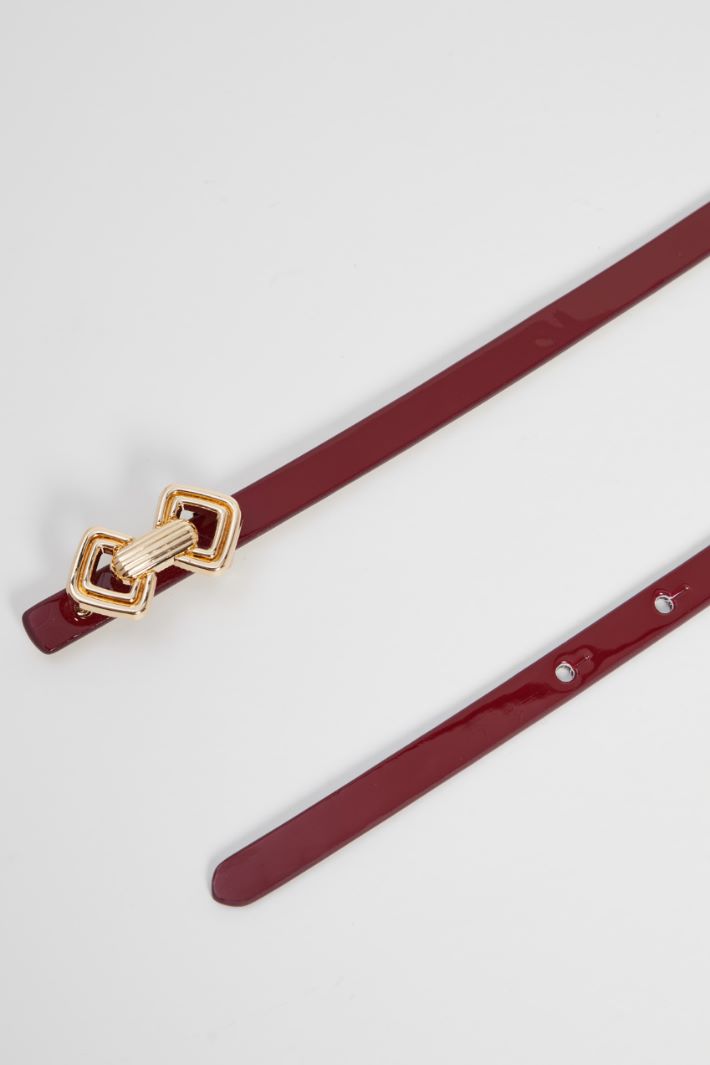 Thin patent leather belt Intrend - 3