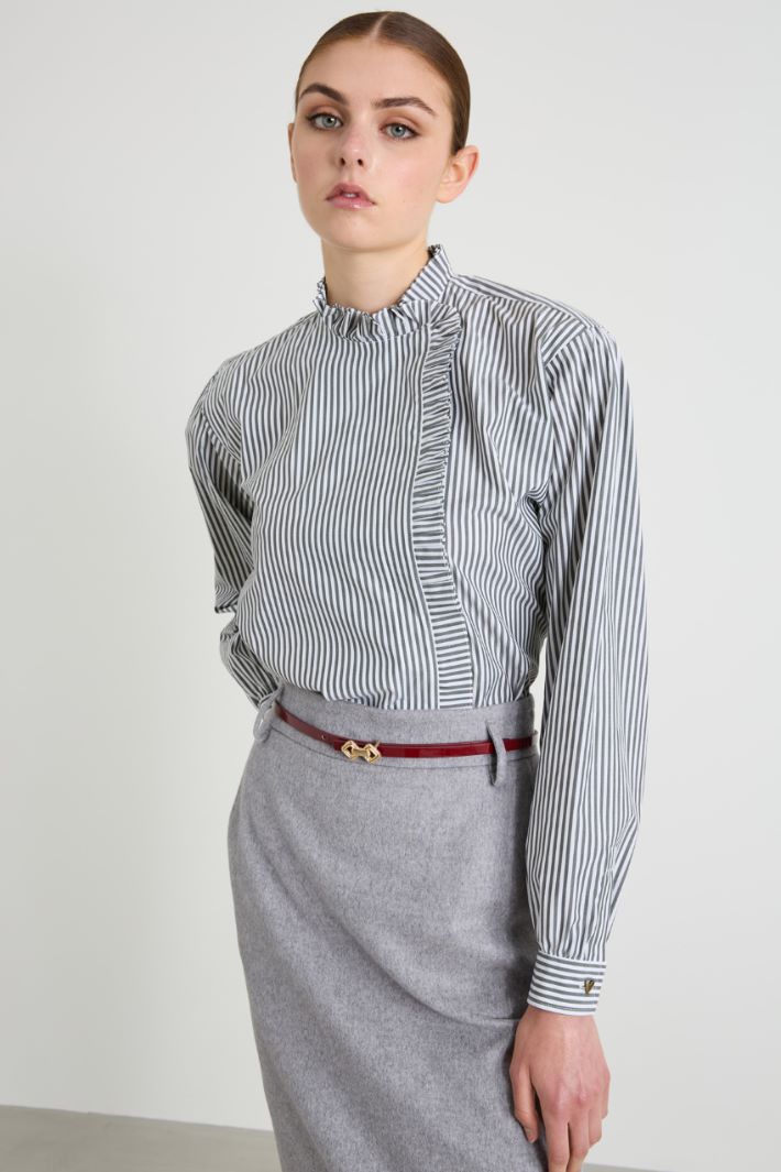 Thin patent leather belt Intrend - 2