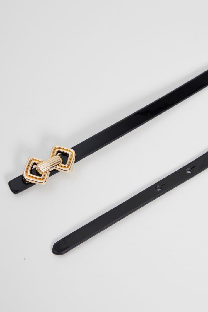 Thin patent leather belt Intrend - 3