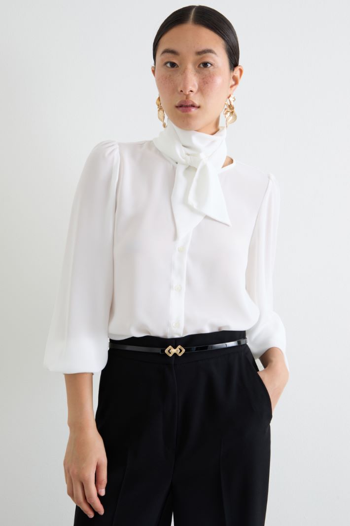 Thin patent leather belt Intrend - 2