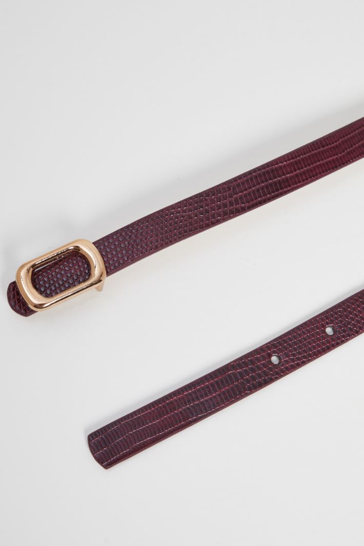 Thin crocodile print belt Intrend - 3
