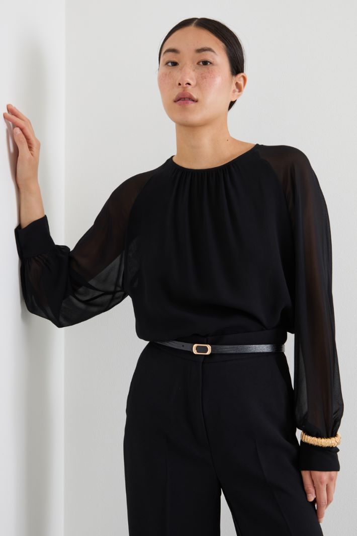 Thin crocodile print belt Intrend - 2
