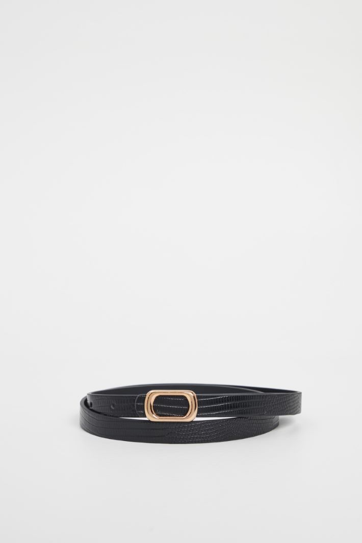 Thin crocodile print belt Intrend