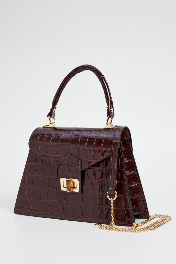 Crocodule effect trapeze bag Intrend - 4