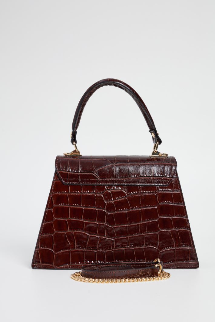 Crocodule effect trapeze bag Intrend - 5