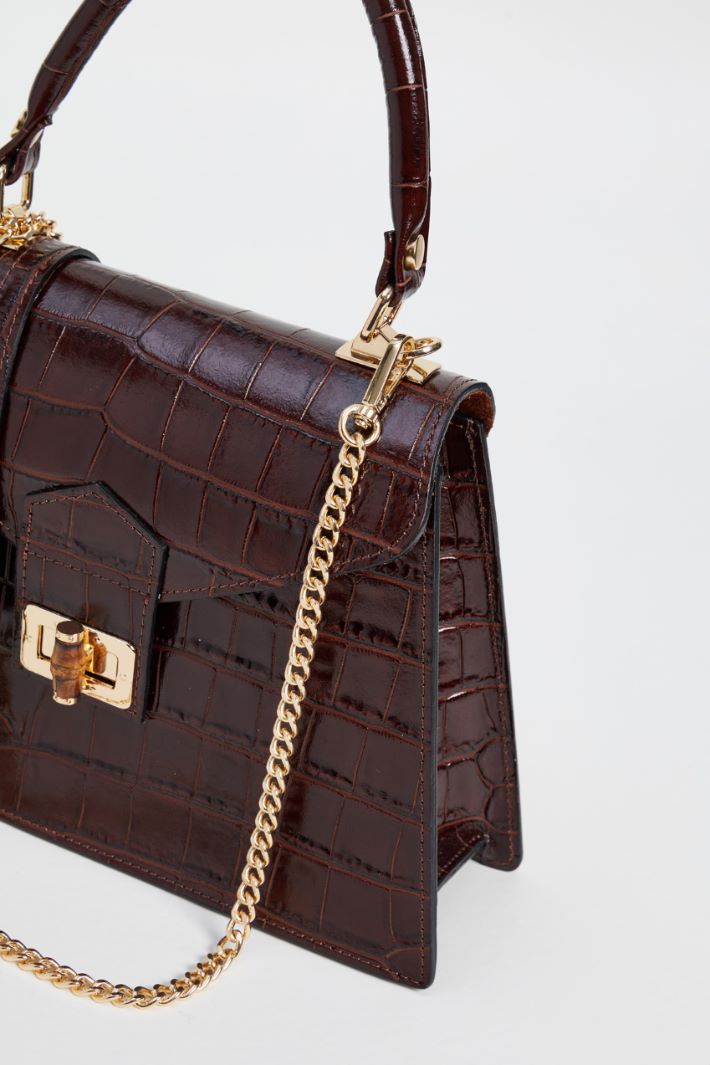 Crocodule effect trapeze bag Intrend - 2