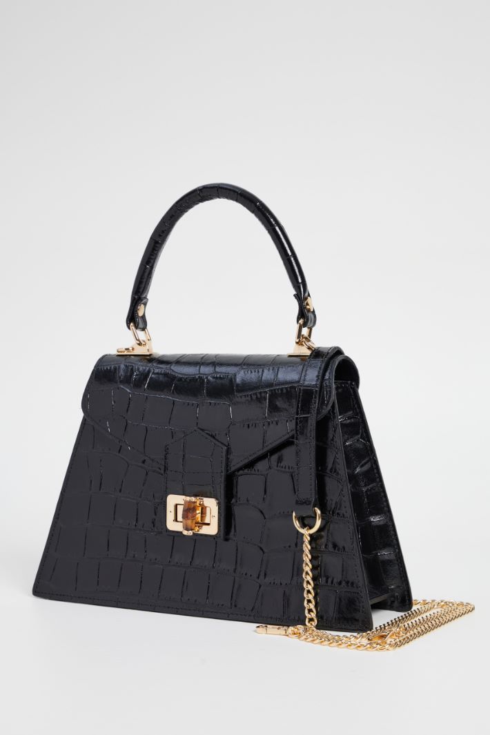 Crocodule effect trapeze bag Intrend - 4