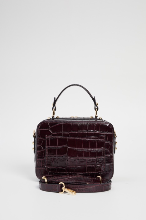 Borsa bauletto effetto cocco