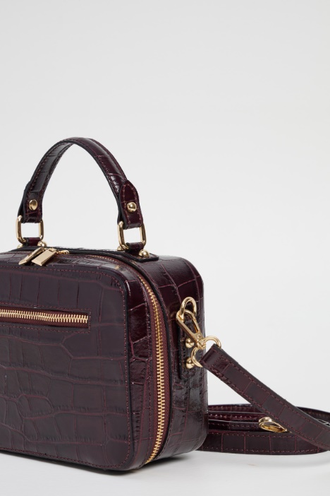 Borsa bauletto effetto cocco