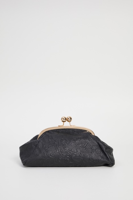 Damask leather clutch Intrend