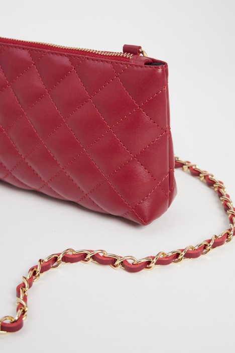 Pochette in pelle trapuntata