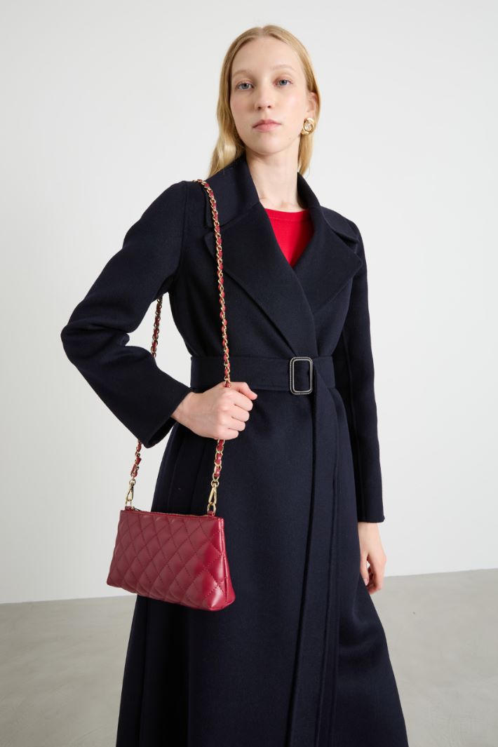 Quilted leather clutch Intrend - 3
