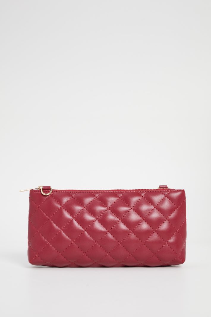 Quilted leather clutch Intrend