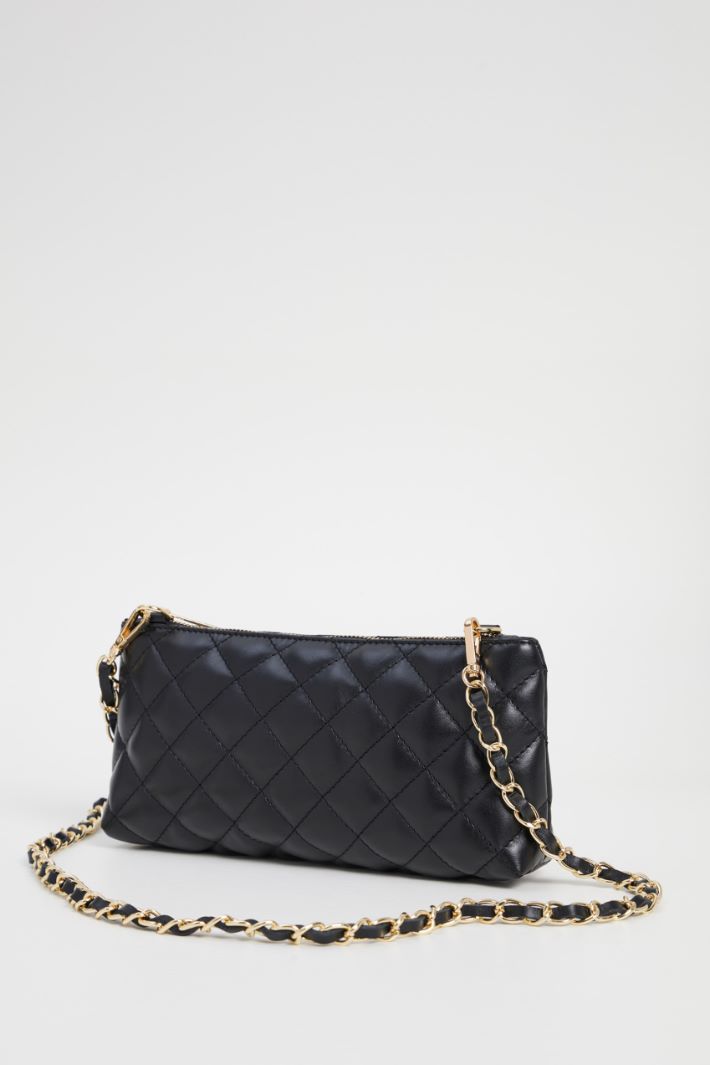 Quilted leather clutch Intrend - 4