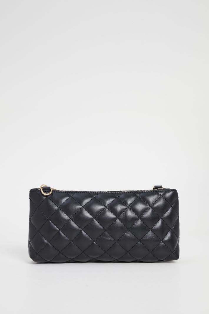Quilted leather clutch Intrend