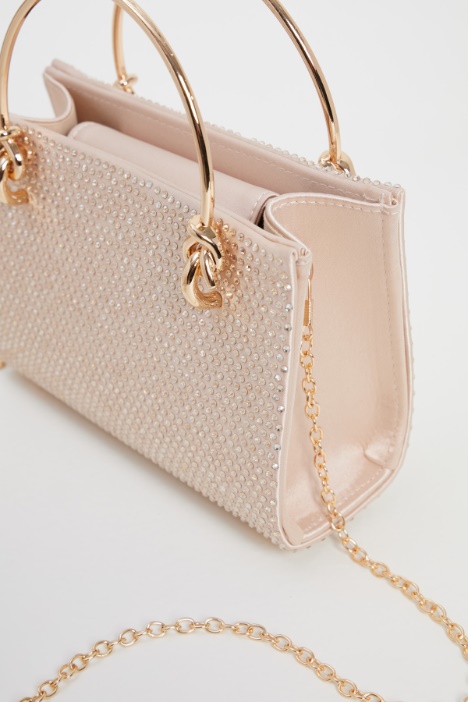 Borsa in raso con strass