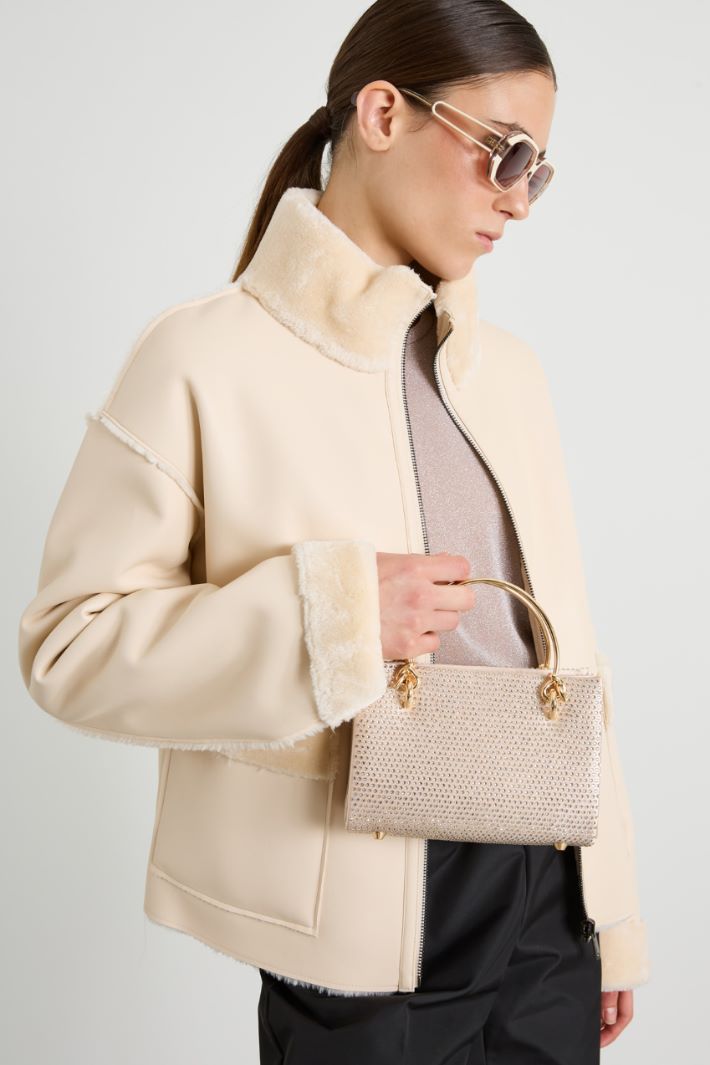 Satin bag with rhinestones Intrend - 3