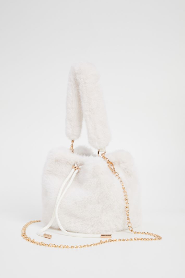 Plush satchel bag Intrend - 4