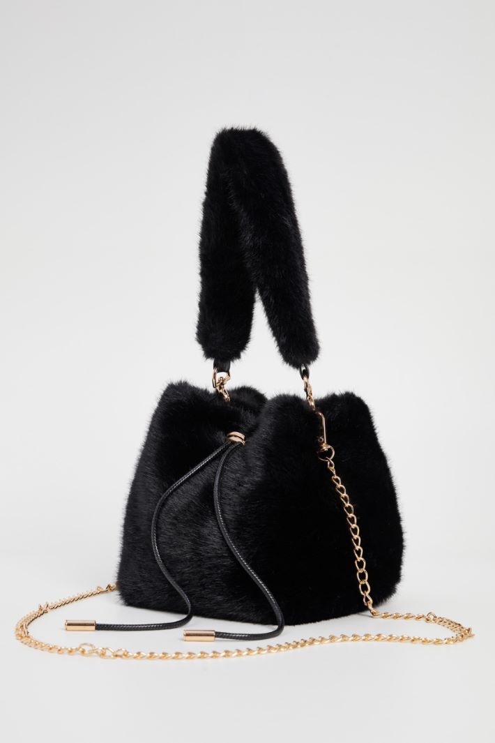 Plush satchel bag Intrend - 4