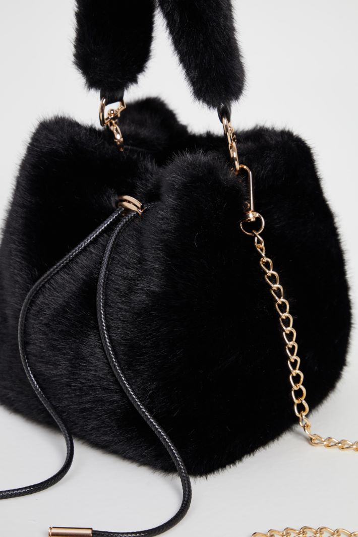 Plush satchel bag Intrend - 2