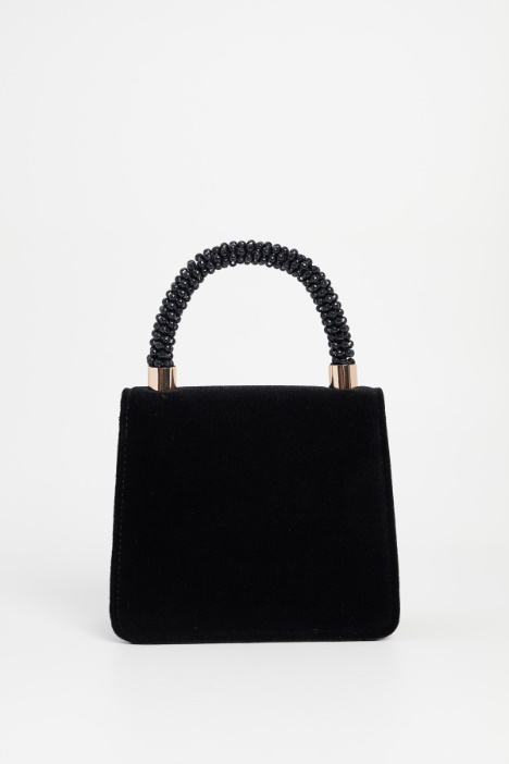 Bolso con asa de pedrería