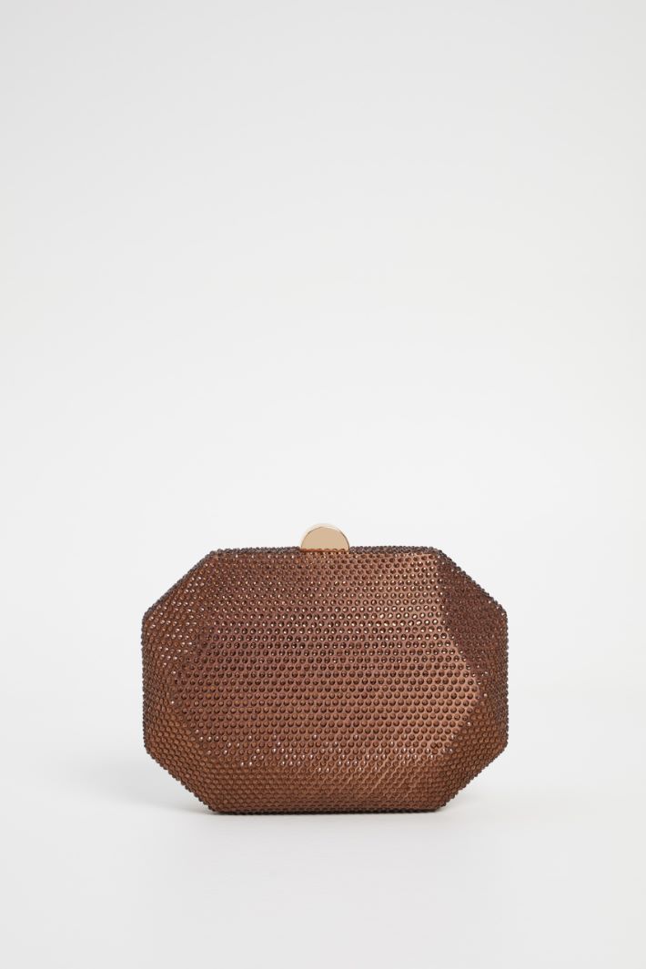 Shaped clutch with rhinestones Intrend