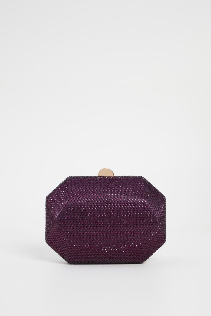 Shaped clutch with rhinestones Intrend