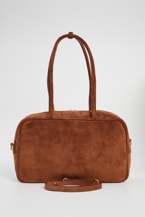 Borsa allungata effetto suede