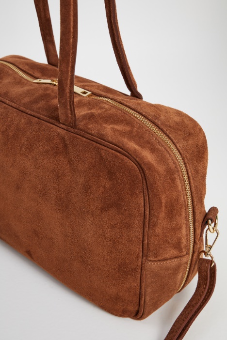 Borsa allungata effetto suede
