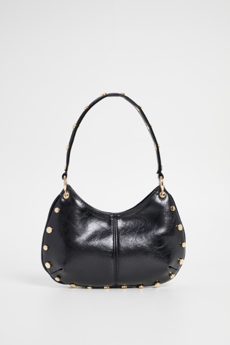 Borsa a mezzaluna con borchie