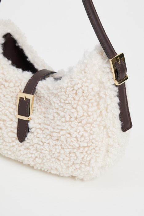 Borsa hobo effetto peluche