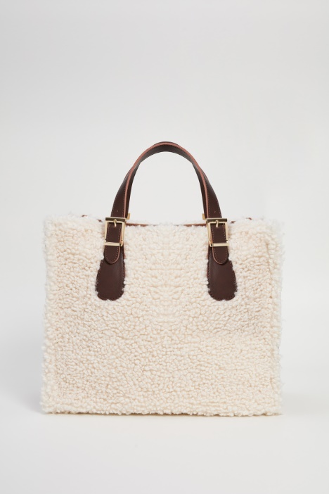 Plush effect shopper Intrend