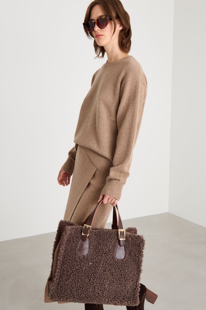 Plush effect shopper Intrend - 5
