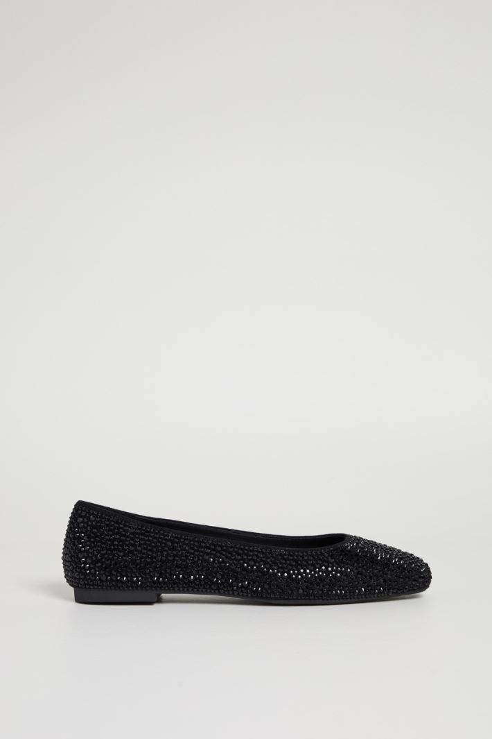 Rhinestone ballerinas Intrend