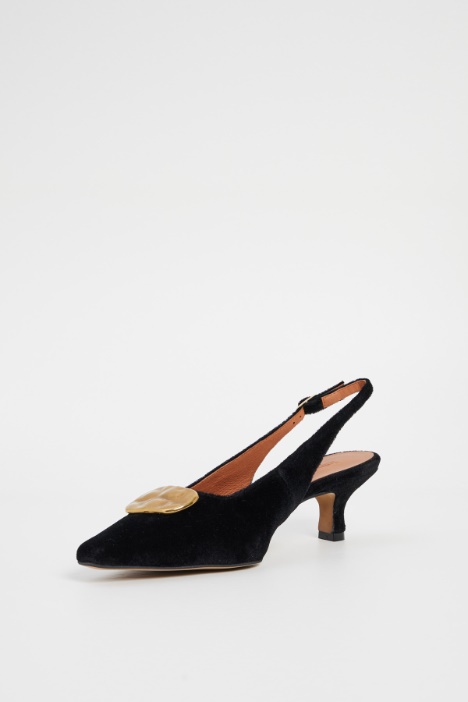 Slingback in velluto