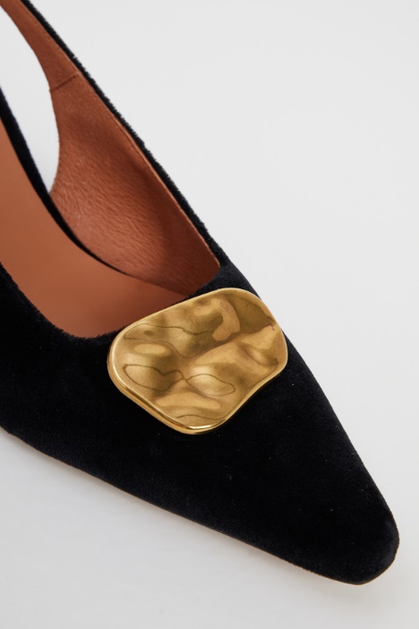 Slingback in velluto