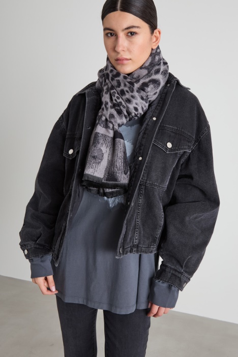 Estola de franela jacquard