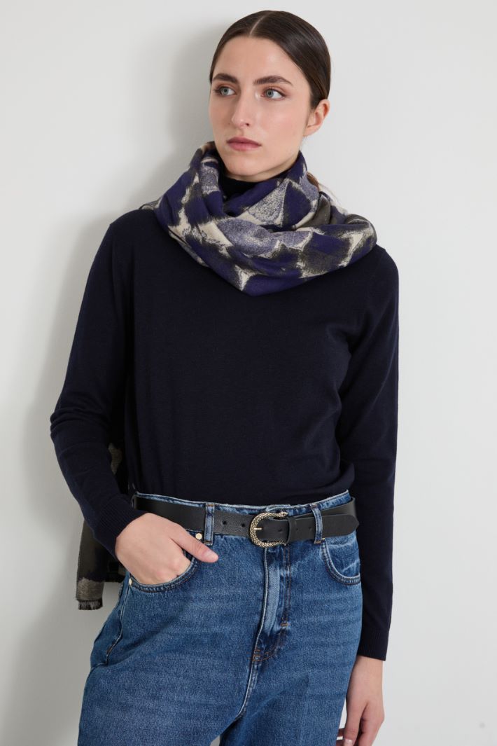 Jacquard flannel stole Intrend - 2