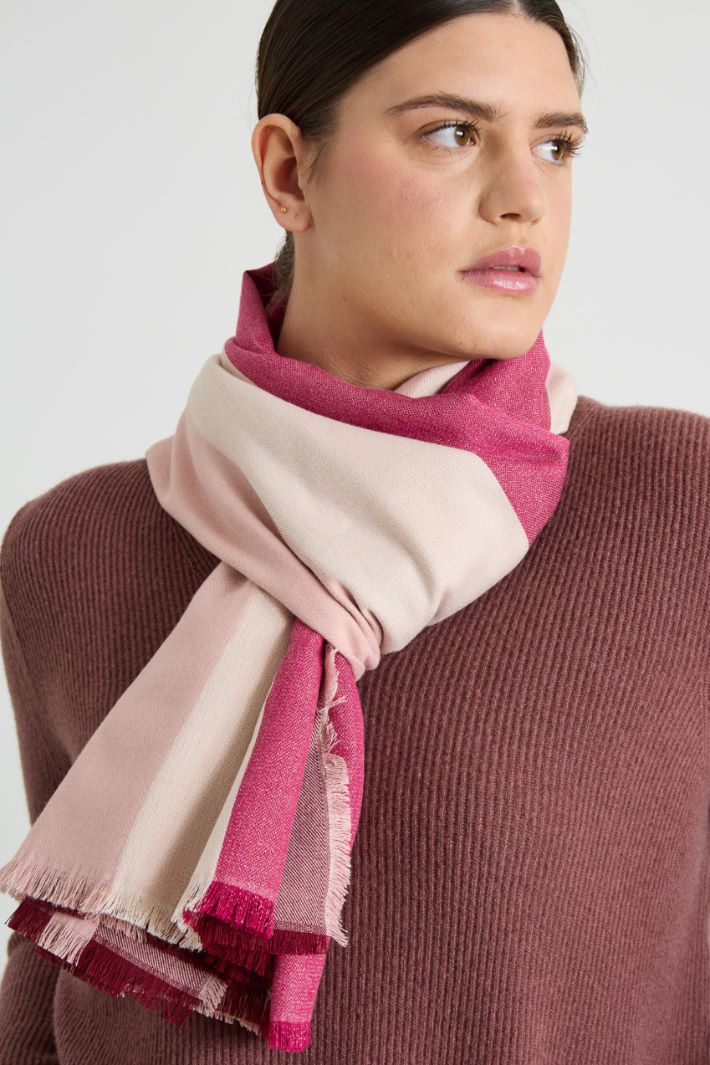 Striped viscose stole Intrend - 2
