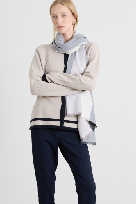 Striped viscose stole Intrend