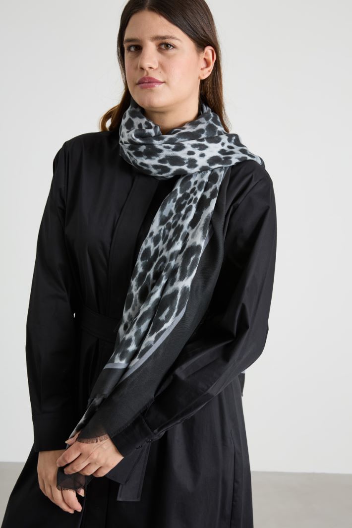 Stole in natural fabric Intrend - 2