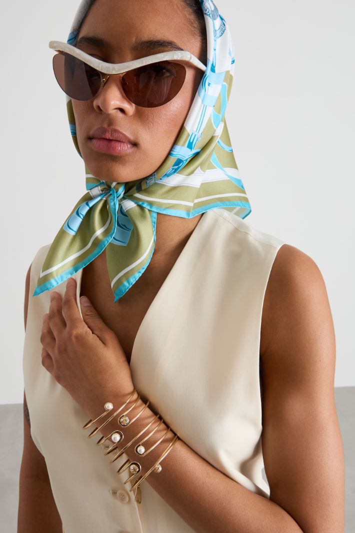 Silk twill scarf Intrend - 2